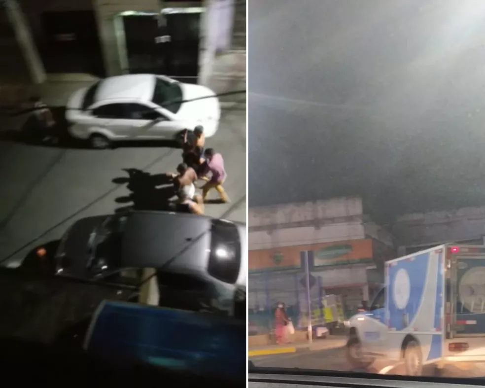 Ataque armado deixa ao menos nove baleados no bairro de Capelinha de São Caetano em Salvador  — Foto: Redes Sociais/Lisboa Junior/Tv Bahia