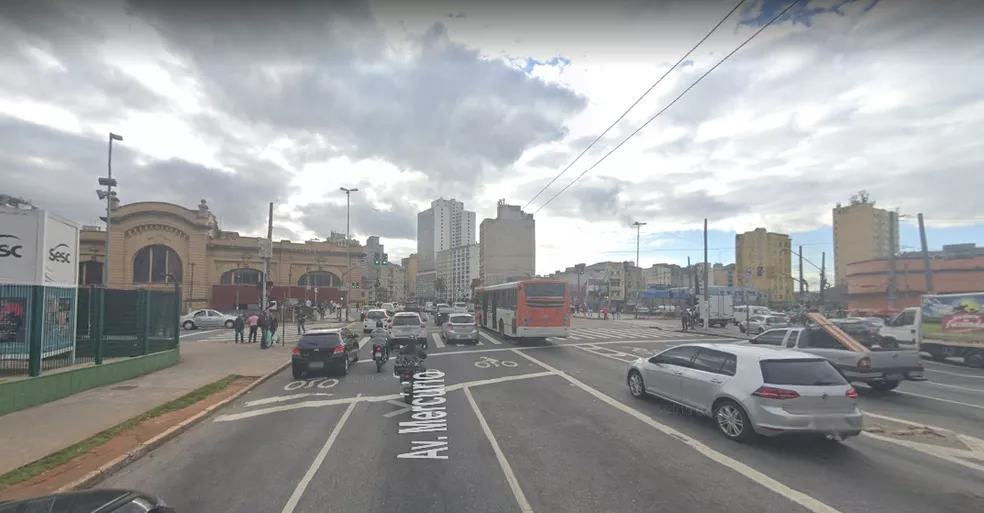 Avenida Mercúrio, na região central da cidade de São Paulo — Foto: Reprodução/Google Maps
