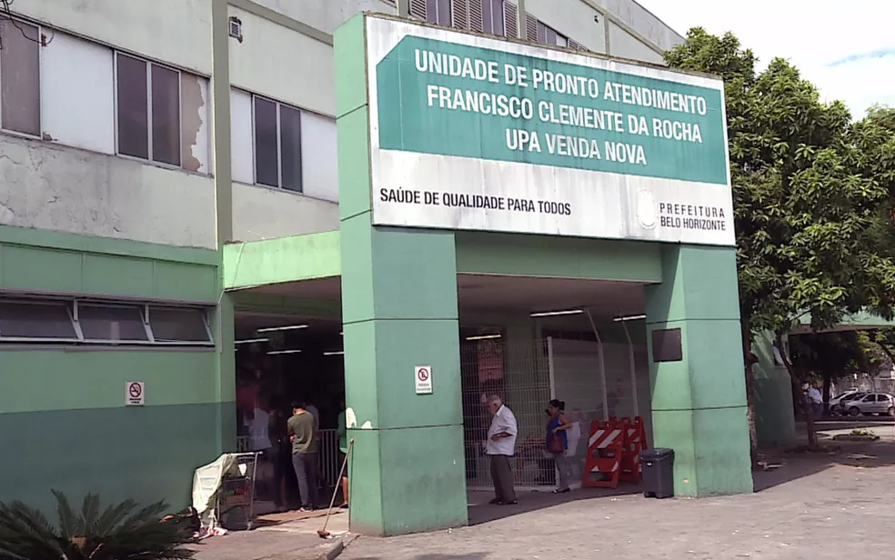 Criança foi levada à UPA Venda Nova, em Belo Horizonte, para atendimento médico — Foto: Reprodução / TV Globo