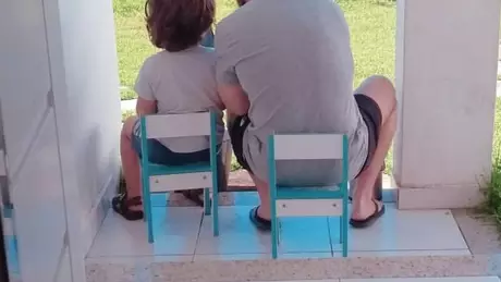 Luiz pediu para ganhar cozinha de presente quando tinha dois anos. Na foto, ele aparece usando o brinquedo junto com o pai Luiz pediu para ganhar cozinha de presente quando tinha dois anos. Na foto, ele aparece usando o brinquedo junto com o pai