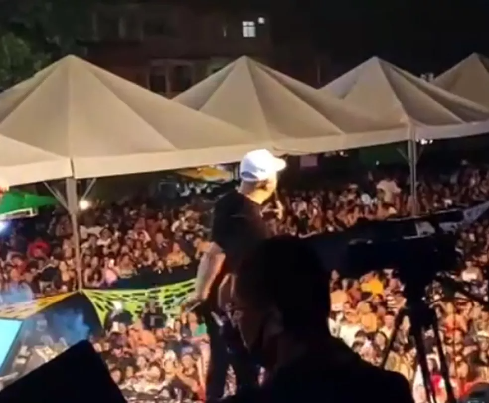 Show de Belo na Maré — Foto: Reprodução/TV Globo