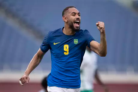 Matheus Cunha comemora gol na vitória do Brasil contra Arábia Saudita nesta quarta-feira Lucas Figueiredo/CBF Matheus Cunha comemora gol na vitória do Brasil contra Arábia Saudita nesta quarta-feira Lucas Figueiredo/CBF