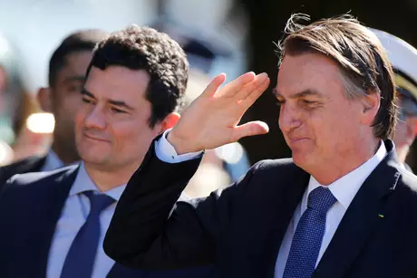 Presidente Jair Bolsonaro e o ministro da Justiça Sergio Moro Presidente Jair Bolsonaro e o ministro da Justiça Sergio Moro
