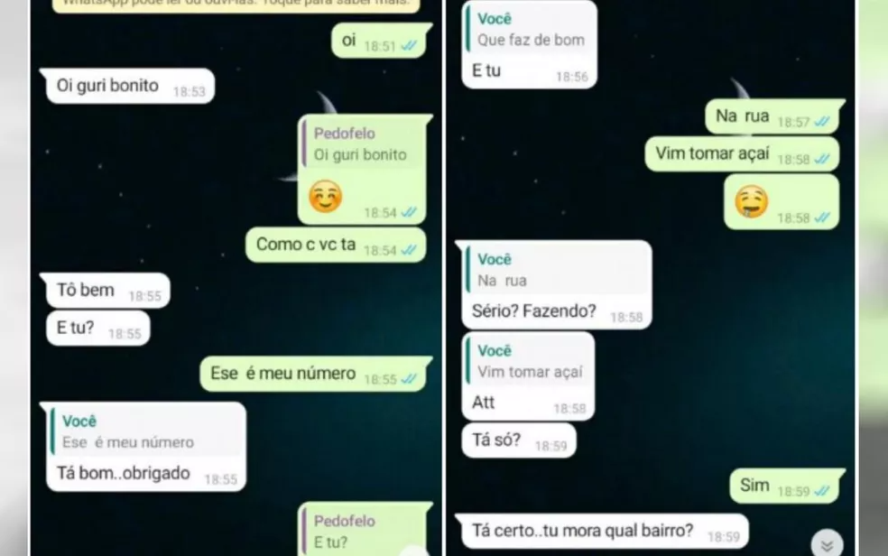 PM conversa com pai do adolescente achando que era o menino, em Rio Verde — Foto: Reprodução/Polícia Civil