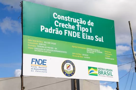 Prefeitura de Teixeira de Freitas prossegue com construção de creches municipais